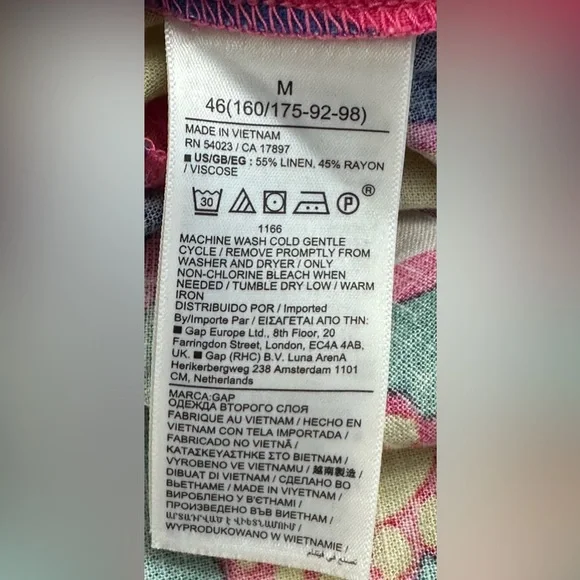 ๐๐Gap Multi-Color Floral Linen-Blend Mini Dress - Size M๐๐ - Picture 9 of 12